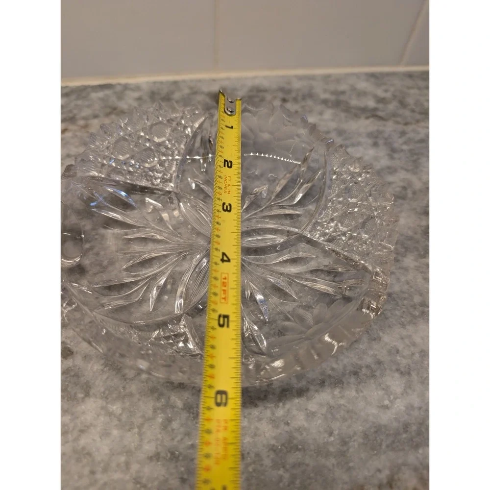 American Brilliant Cut Glass Sawtooth Rim 5